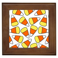 Candy Corn Halloween Candy Candies Framed Tiles by Pakrebo