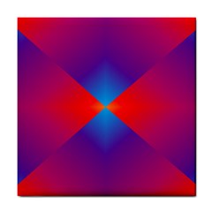 Geometric Blue Violet Red Gradient Tile Coasters