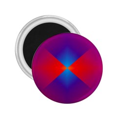 Geometric Blue Violet Red Gradient 2 25  Magnets