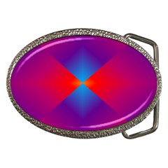 Geometric Blue Violet Red Gradient Belt Buckles by Alisyart