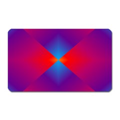 Geometric Blue Violet Red Gradient Magnet (rectangular)