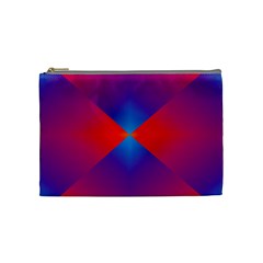 Geometric Blue Violet Red Gradient Cosmetic Bag (medium)