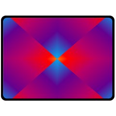 Geometric Blue Violet Red Gradient Fleece Blanket (large) 