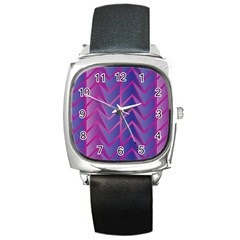 Geometric Background Abstract Square Metal Watch by Alisyart