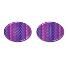 Geometric Background Abstract Cufflinks (oval)