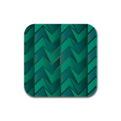 Geometric Background Rubber Square Coaster (4 Pack)  by Alisyart