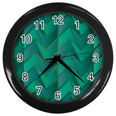 Geometric Background Wall Clock (black)