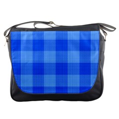 Fabric Grid Textile Deco Messenger Bag
