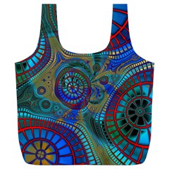 Fractal Abstract Line Wave Unique Full Print Recycle Bag (xl) by Alisyart