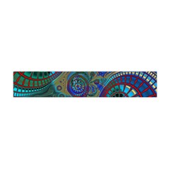 Fractal Abstract Line Wave Unique Flano Scarf (mini)