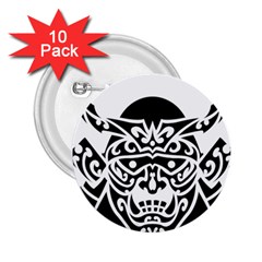 Hannya Japanese 2 25  Buttons (10 Pack) 