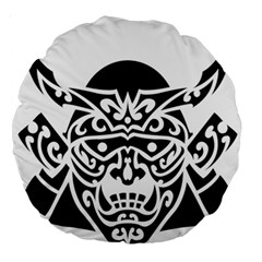 Hannya Japanese Large 18  Premium Round Cushions by Alisyart