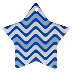 Waves Wavy Lines Pattern Ornament (star)