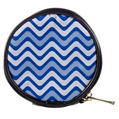 Waves Wavy Lines Pattern Mini Makeup Bag