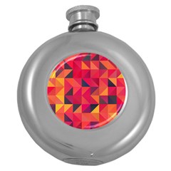 Halftone Geometric Round Hip Flask (5 Oz) by Alisyart