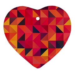 Halftone Geometric Heart Ornament (two Sides) by Alisyart