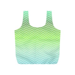 Green Line Zigzag Pattern Chevron Full Print Recycle Bag (s)