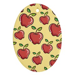 Healthy Apple Fruit Oval Ornament (two Sides)