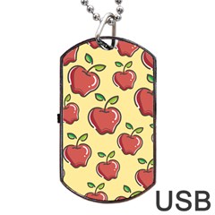 Healthy Apple Fruit Dog Tag Usb Flash (one Side)