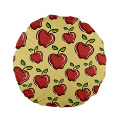 Healthy Apple Fruit Standard 15  Premium Flano Round Cushions