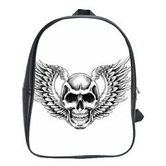 Human Skull Symbolism School Bag (large) by Alisyart