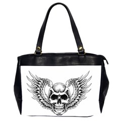 Human Skull Symbolism Oversize Office Handbag (2 Sides) by Alisyart