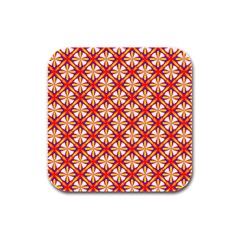 Hexagon Polygon Colorful Prismatic Rubber Square Coaster (4 Pack)  by Alisyart