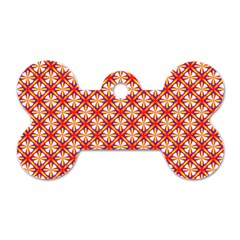 Hexagon Polygon Colorful Prismatic Dog Tag Bone (one Side)