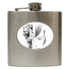 Wolf Girl Hip Flask (6 Oz) by Alisyart