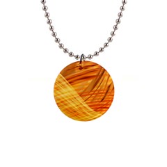 Wave Background 1  Button Necklace