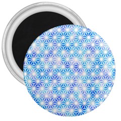 Hemp Pattern Blue 3  Magnets by Alisyart