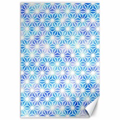 Hemp Pattern Blue Canvas 12  X 18  by Alisyart