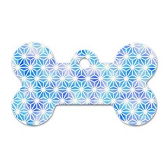 Hemp Pattern Blue Dog Tag Bone (two Sides) by Alisyart