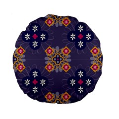 Morocco Tile Traditional Marrakech Standard 15  Premium Flano Round Cushions