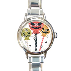 Lollipop Candy Round Italian Charm Watch