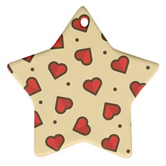 Love Heart Seamless Valentine Ornament (star)