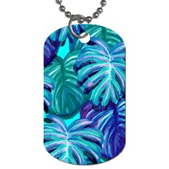 Leaves Tropical Palma Jungle Dog Tag (two Sides) by Alisyart