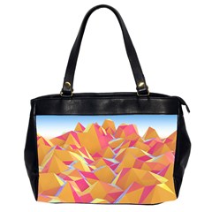 Background Mountains Low Poly Oversize Office Handbag (2 Sides)