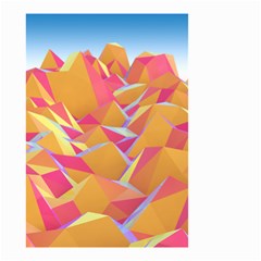 Background Mountains Low Poly Small Garden Flag (Two Sides)