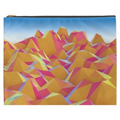 Background Mountains Low Poly Cosmetic Bag (XXXL)