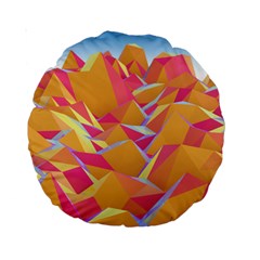 Background Mountains Low Poly Standard 15  Premium Round Cushions