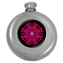 The Star Above Everything Shining Clear And Bright Round Hip Flask (5 Oz) by pepitasart