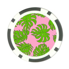 Leaves Tropical Plant Green Garden Poker Chip Card Guard