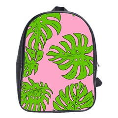 Leaves Tropical Plant Green Garden School Bag (xl)