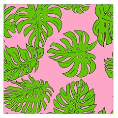 Leaves Tropical Plant Green Garden Large Satin Scarf (square) by Alisyart