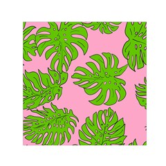 Leaves Tropical Plant Green Garden Small Satin Scarf (square) by Alisyart