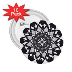 Mandala Flower Lotus 2 25  Buttons (10 Pack)  by Alisyart