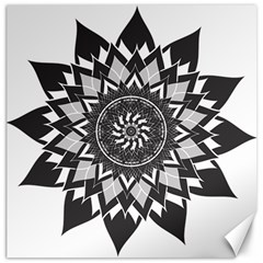 Mandala Flower Lotus Canvas 16  X 16 