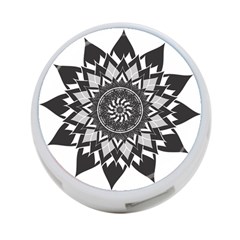 Mandala Flower Lotus 4-port Usb Hub (two Sides)