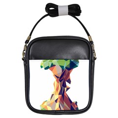 Illustrator Geometric Apple Girls Sling Bag